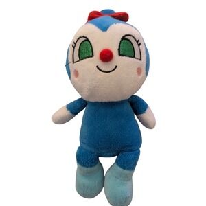 Cartoon Network Anpanman Kokin-chan Plush Stuffie Toy Blue 2011 Sega Toys 7 Inch